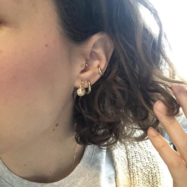 Chunky 14K Filled Gold Ear Cuff - Rose or Yellow Gold - Image 3