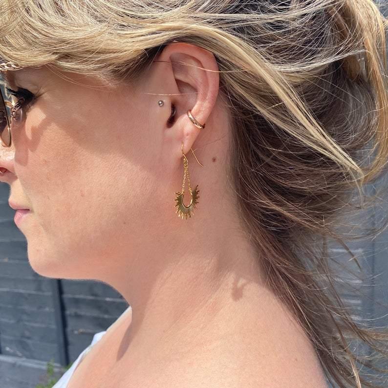 Chunky 14K Filled Gold Ear Cuff - Rose or Yellow Gold - Image 6