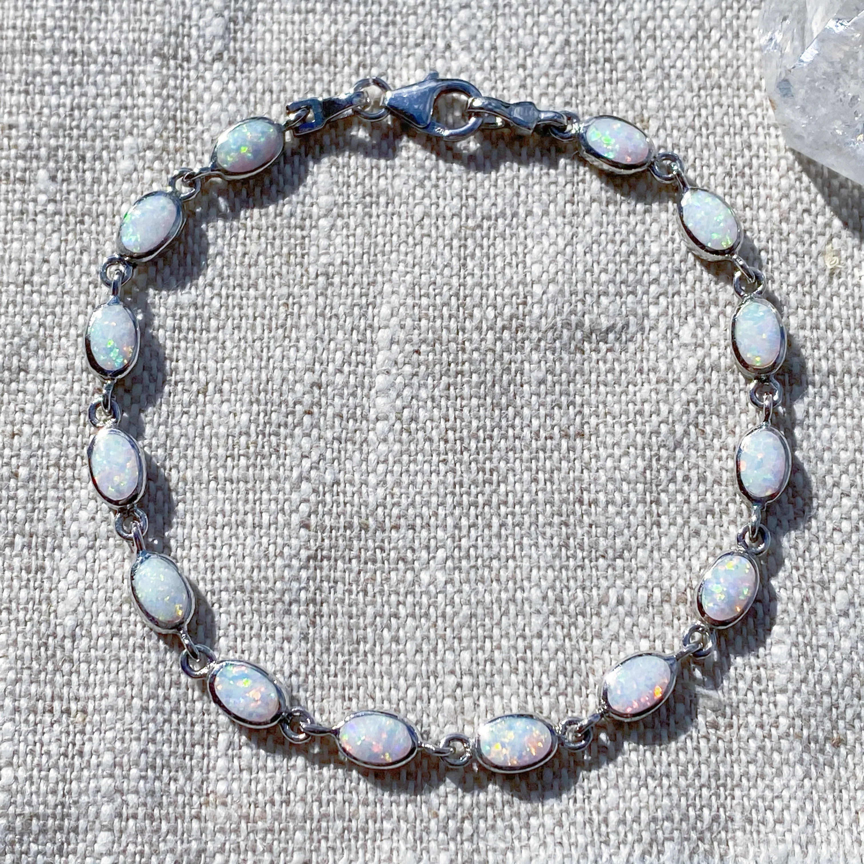 Alexis - White Opal Sparkle Bracelet - Image 3