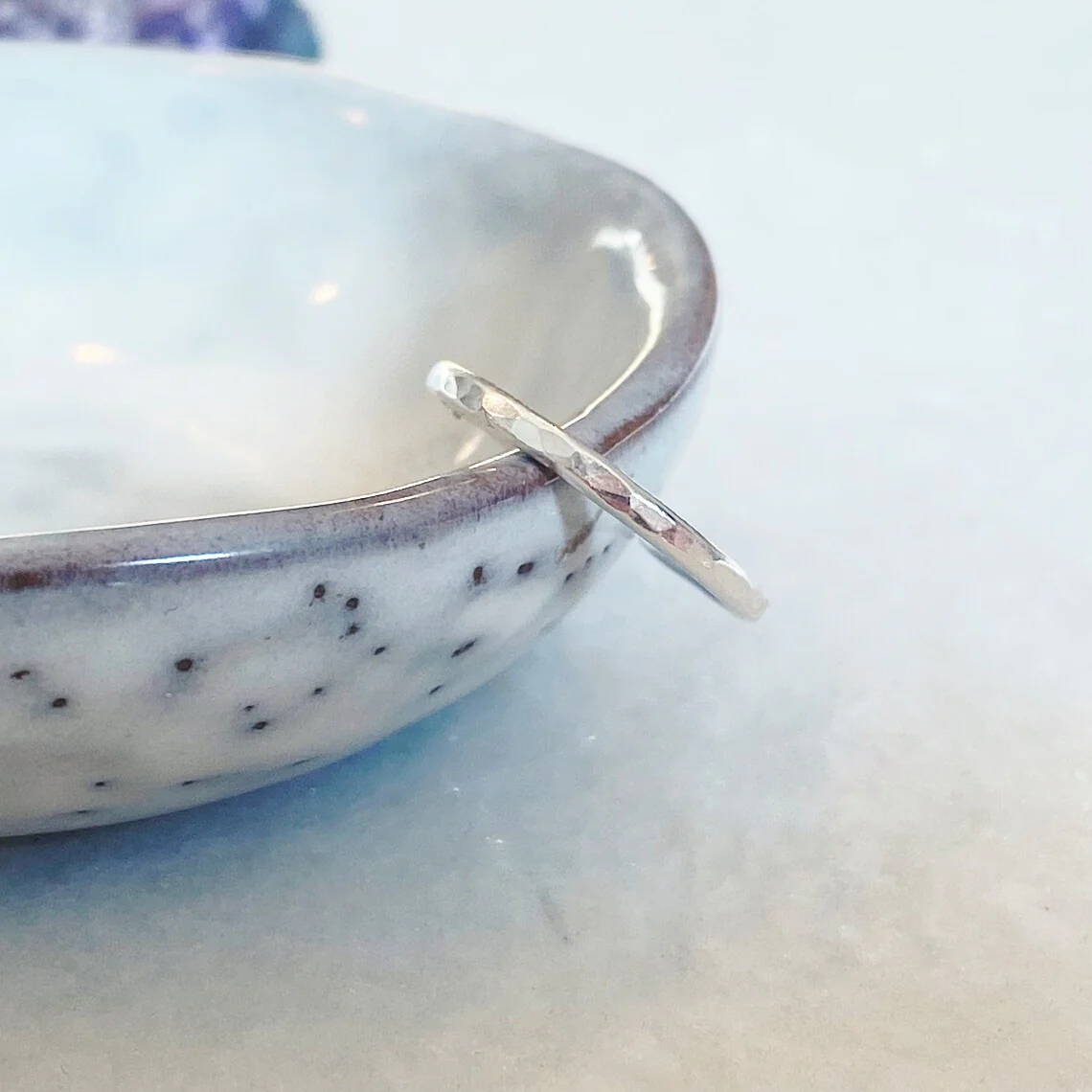 Dainty Hammered Silver Toe Ring - Image 10