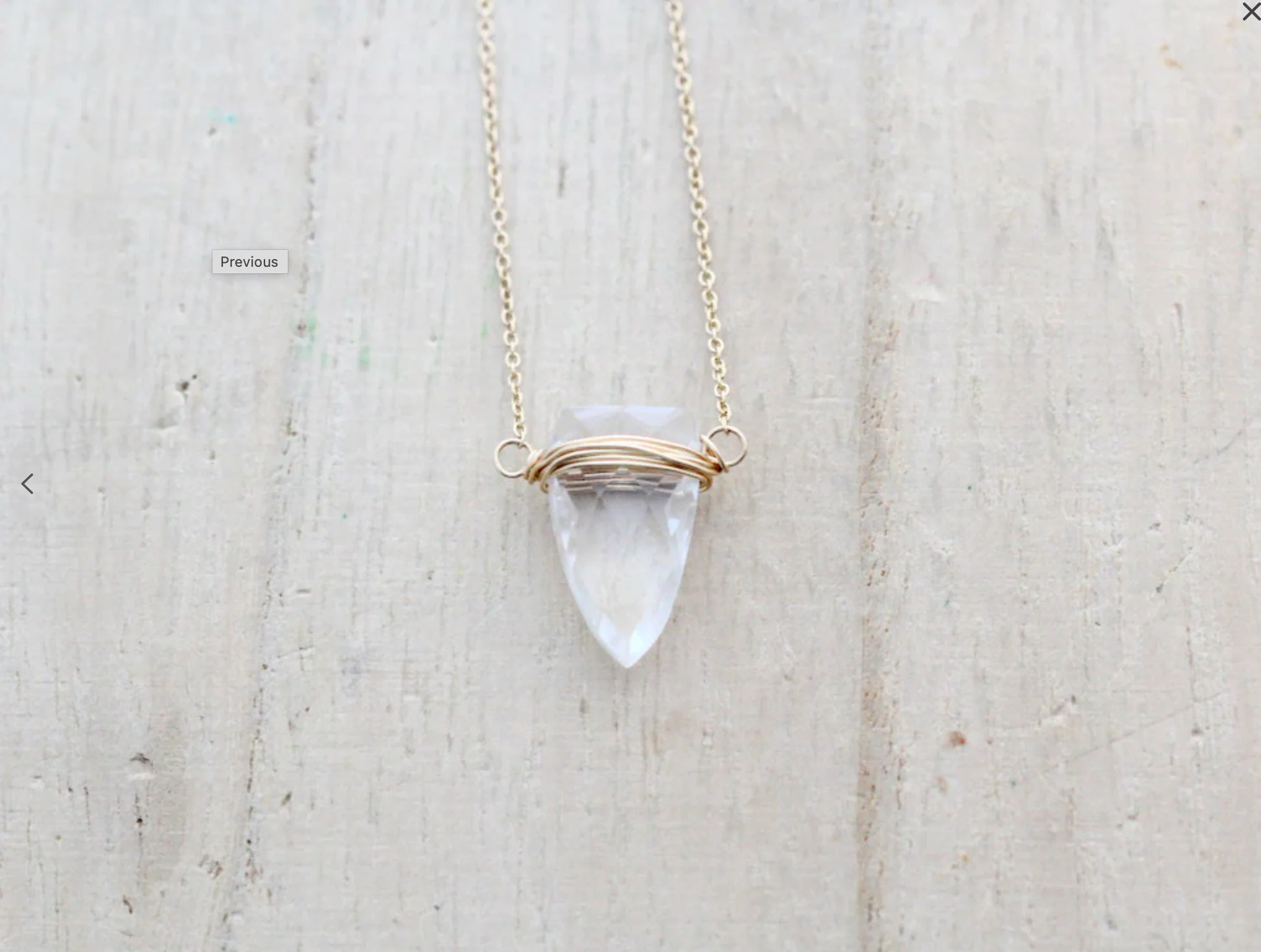 Gold Fill Finn Crystal Quartz Necklace - Image 5