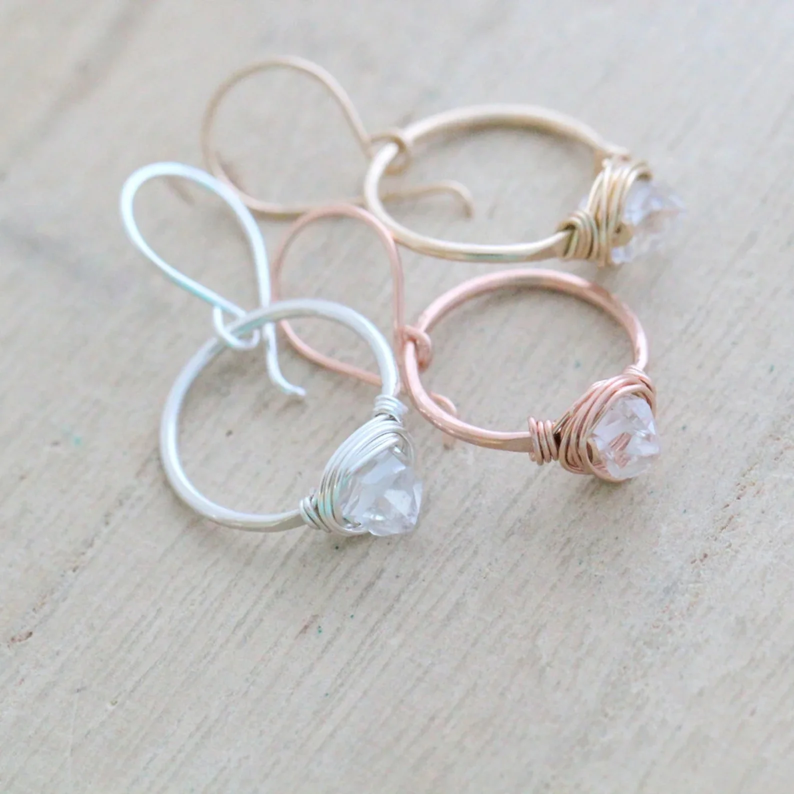 Herkimer Diamond Hoops - Image 3