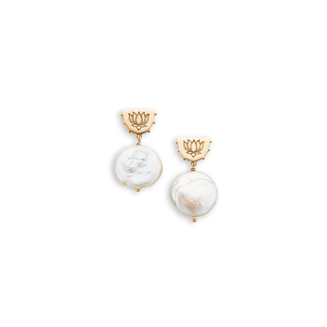 Lotus Pearl Earrings -NEW - Image 3