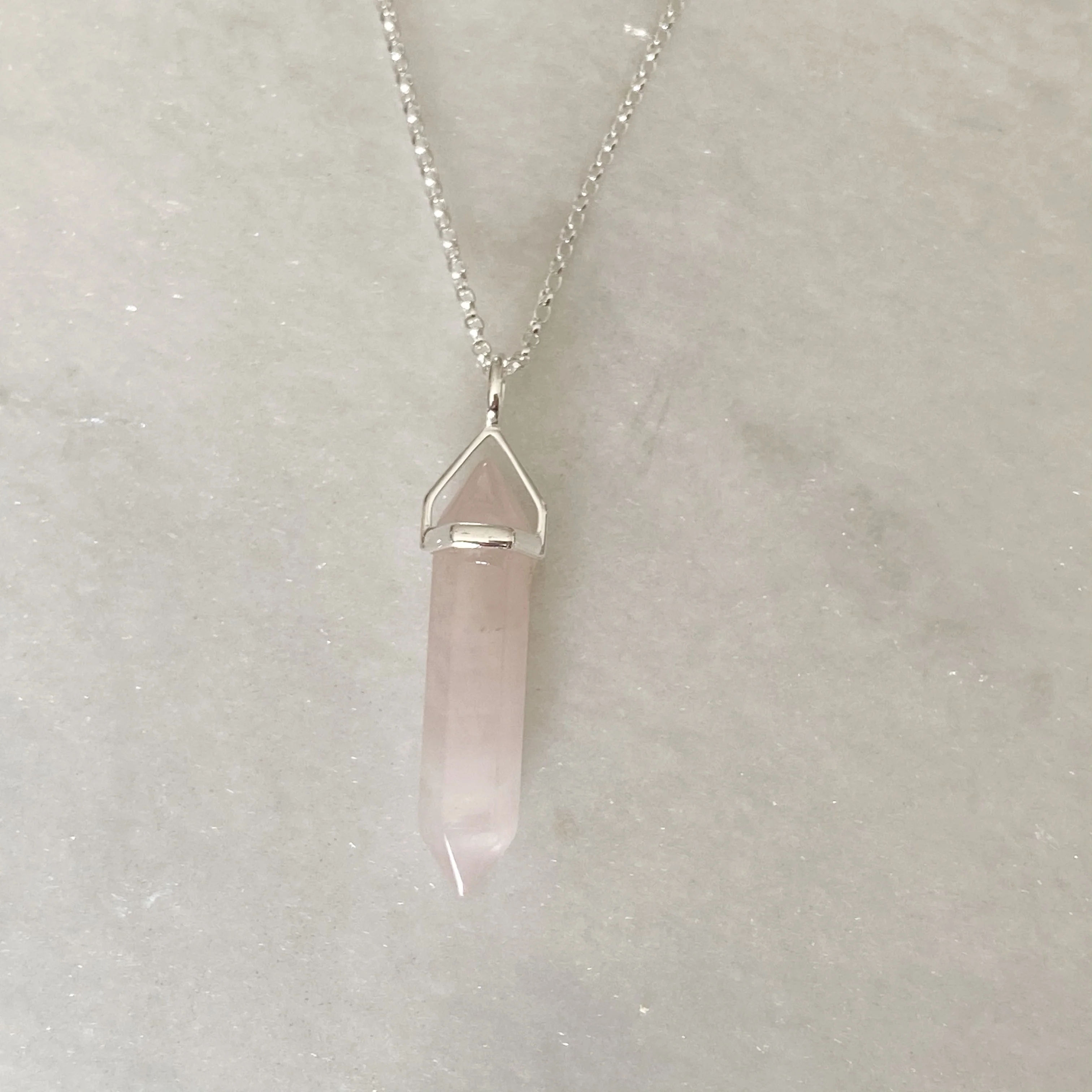 LOVE Healing Crystal Necklace - Rose Quartz - Image 12