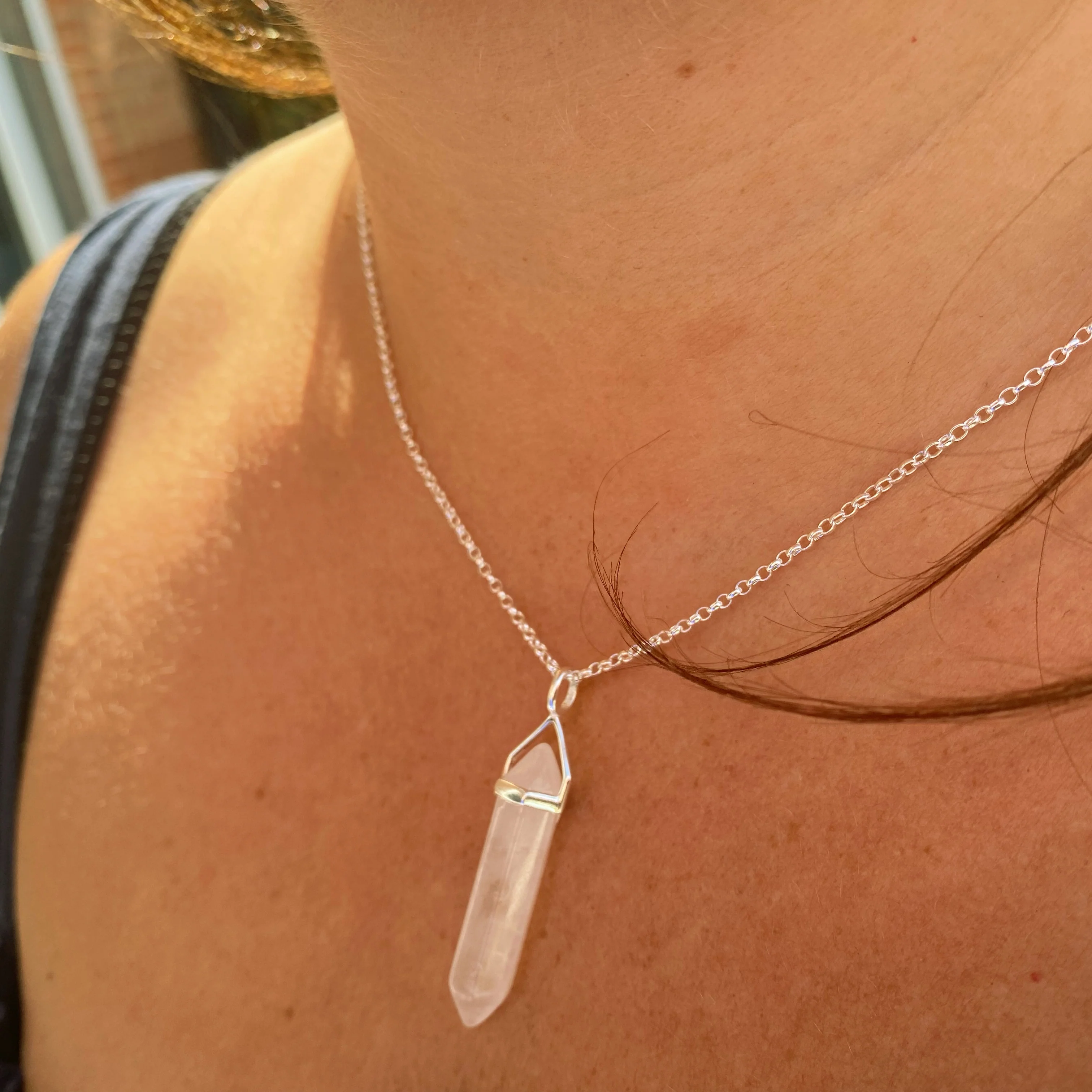 LOVE Healing Crystal Necklace - Rose Quartz - Image 5