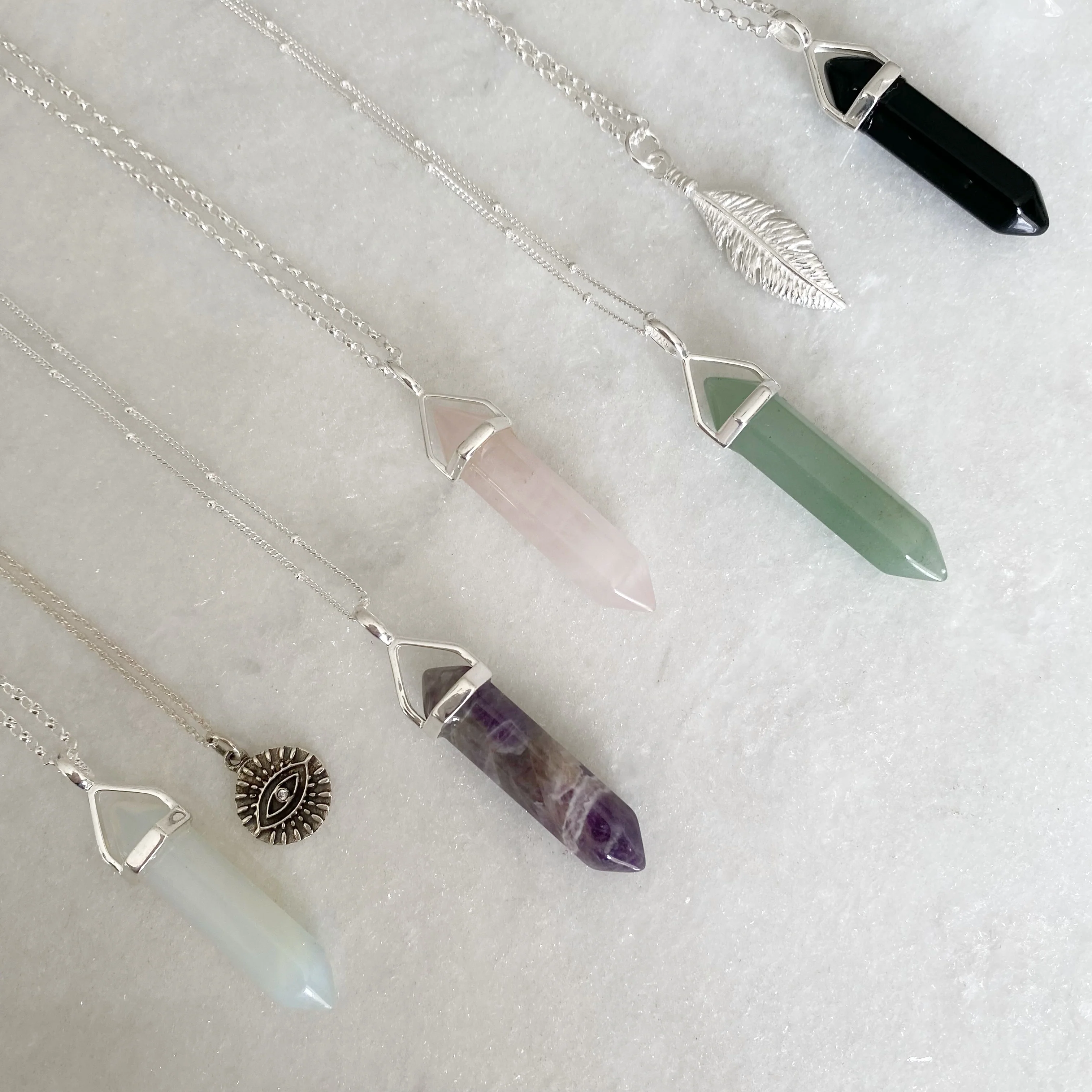 LOVE Healing Crystal Necklace - Rose Quartz - Image 6