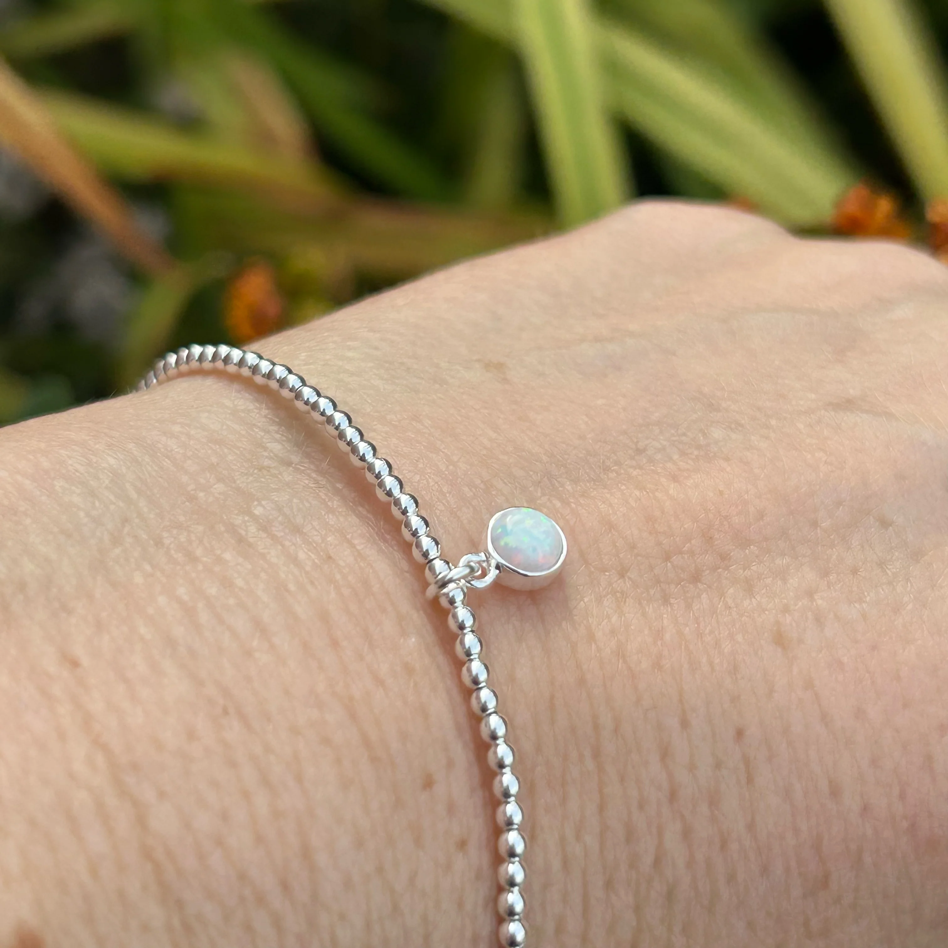 Opalite Charm Silver Bracelet - Image 6