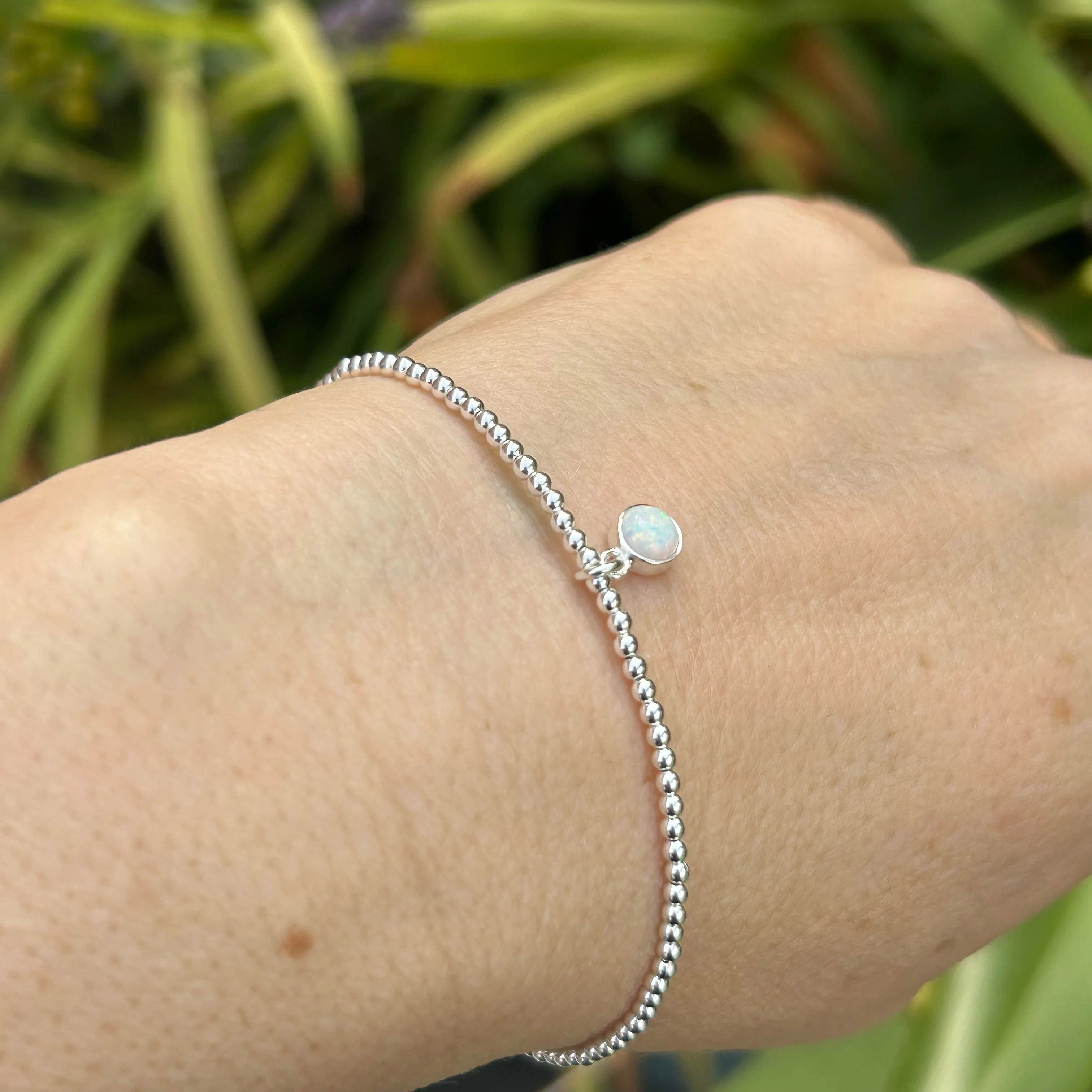 Opalite Charm Silver Bracelet - Image 8