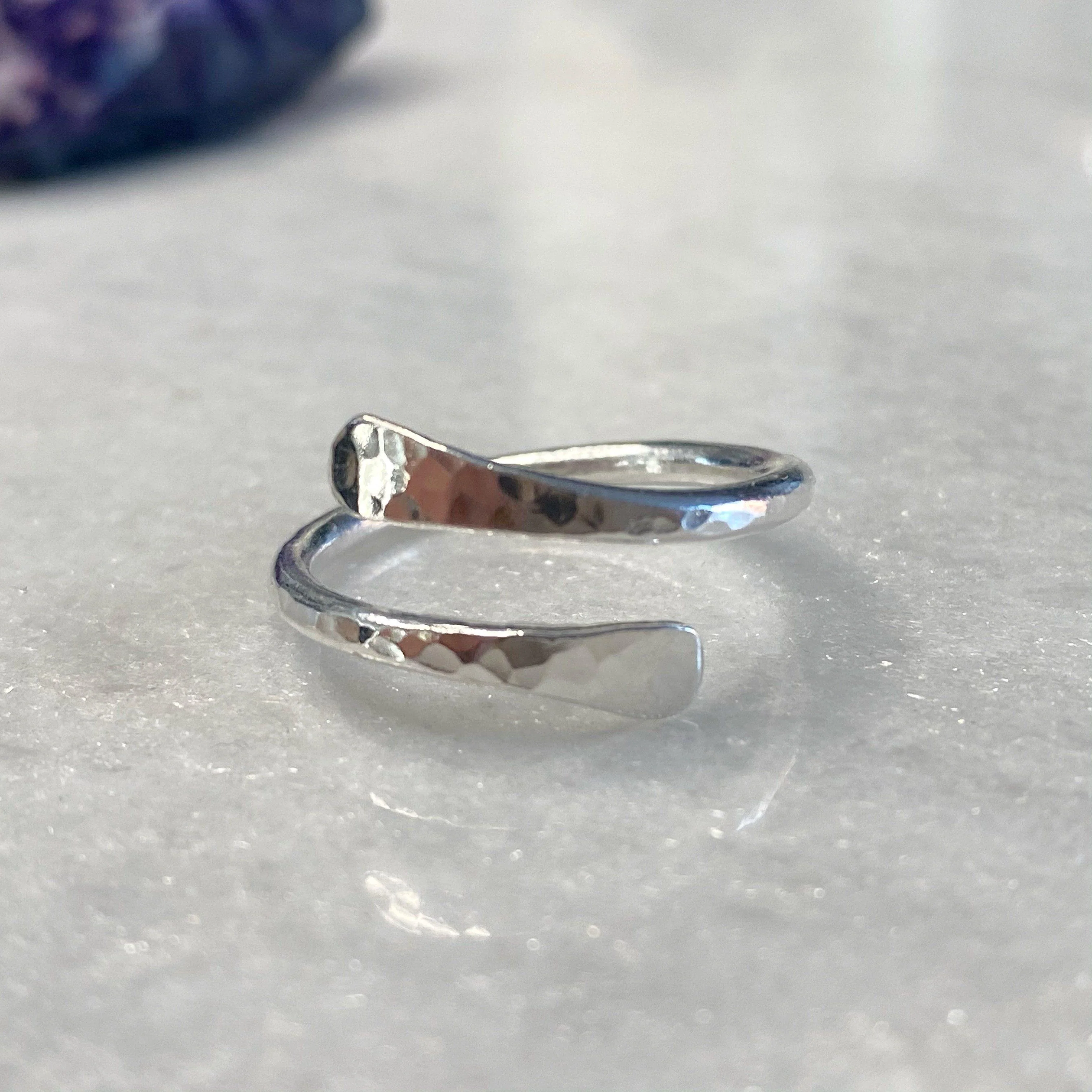 Open Crossover Sterling Silver Thumb Ring - Image 9