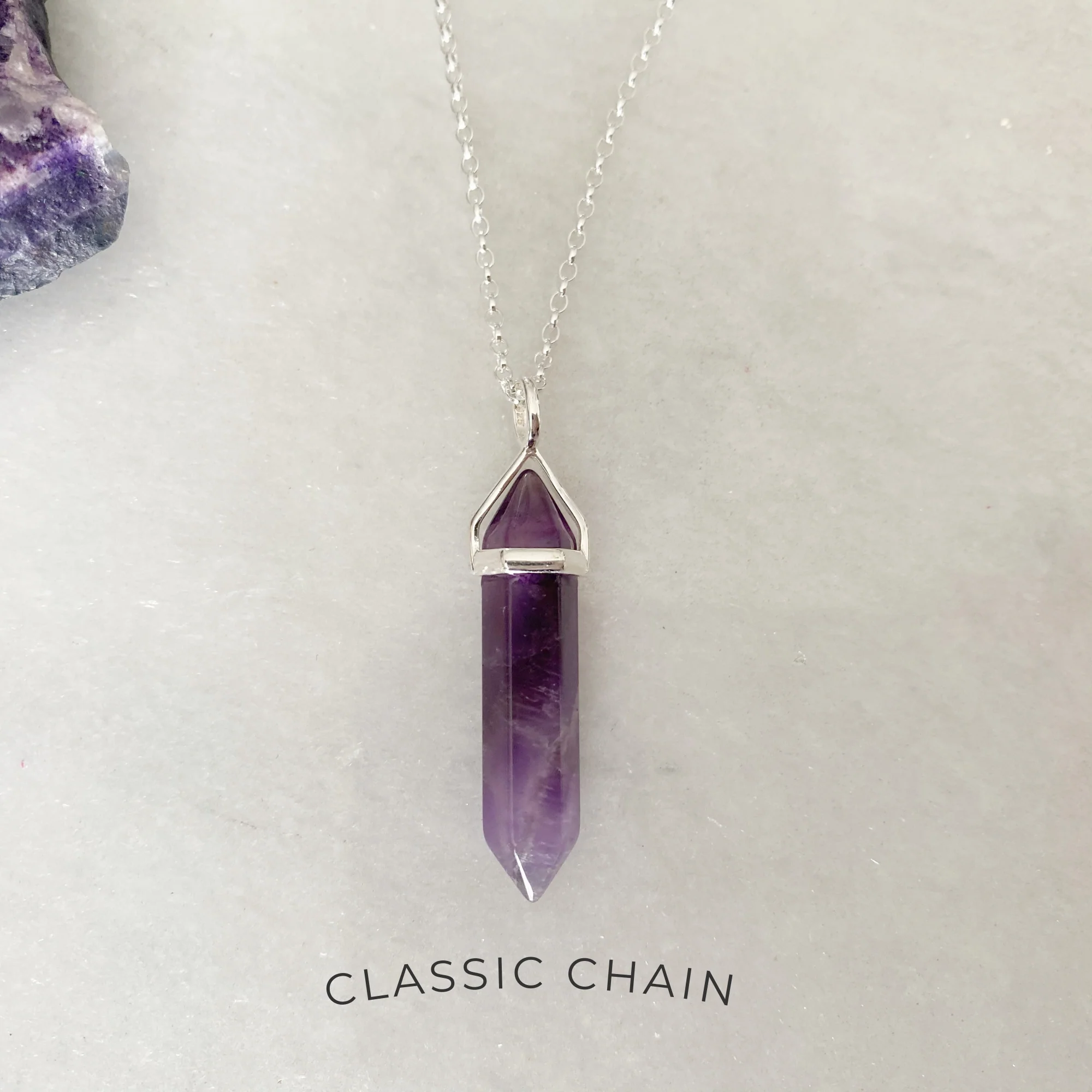 Peace Healing Crystal Necklace - Amethyst - Image 10