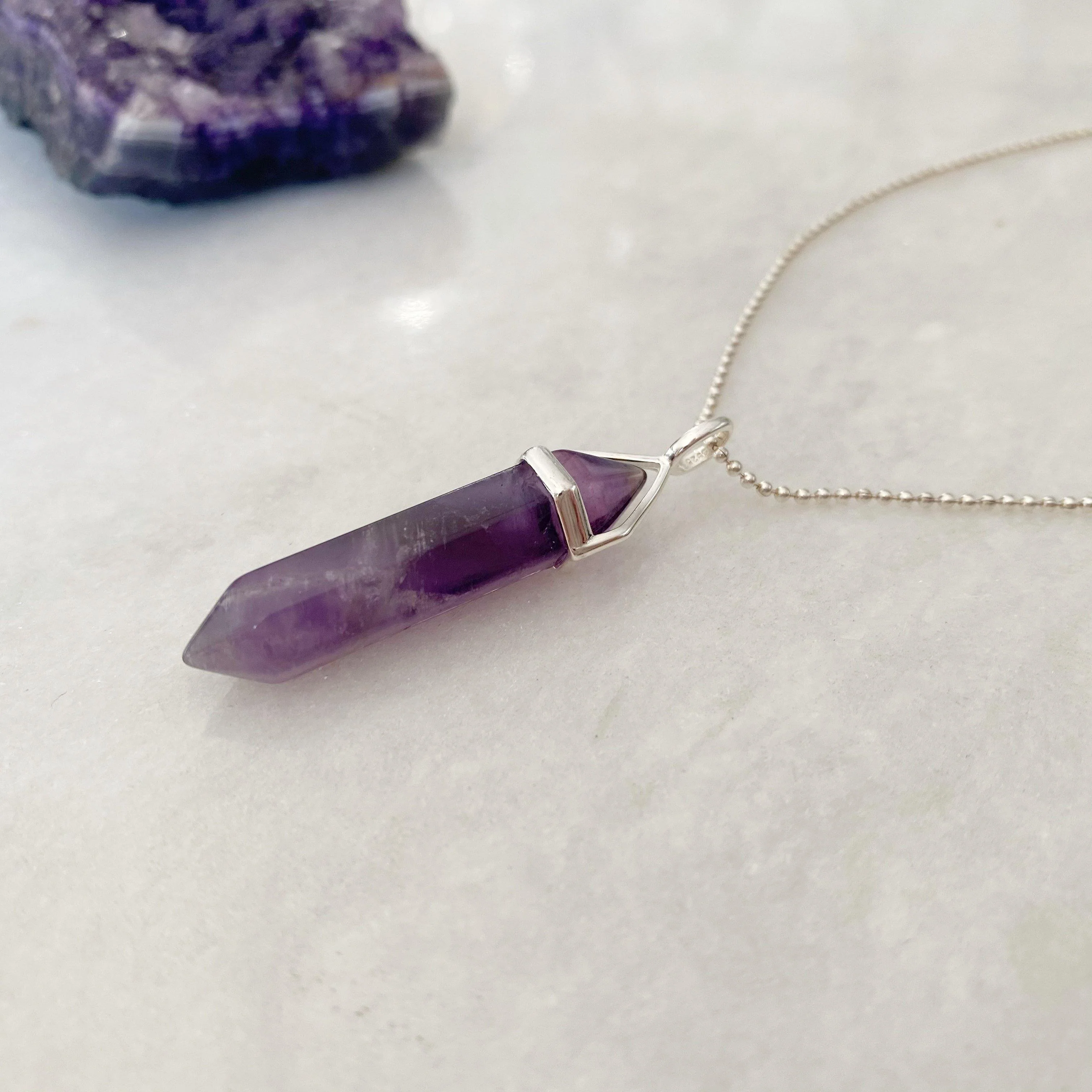 Peace Healing Crystal Necklace - Amethyst - Image 17