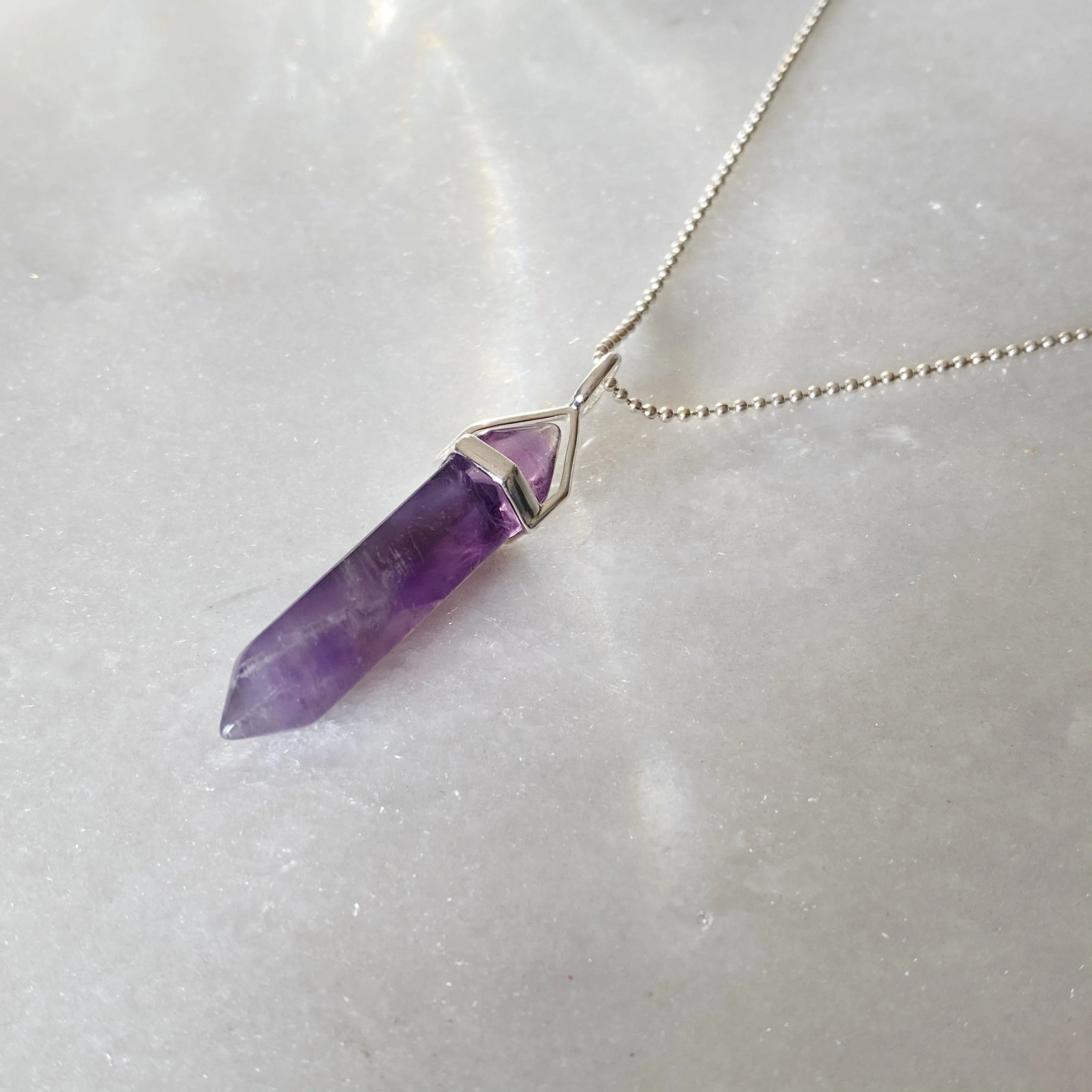Peace Healing Crystal Necklace - Amethyst - Image 18