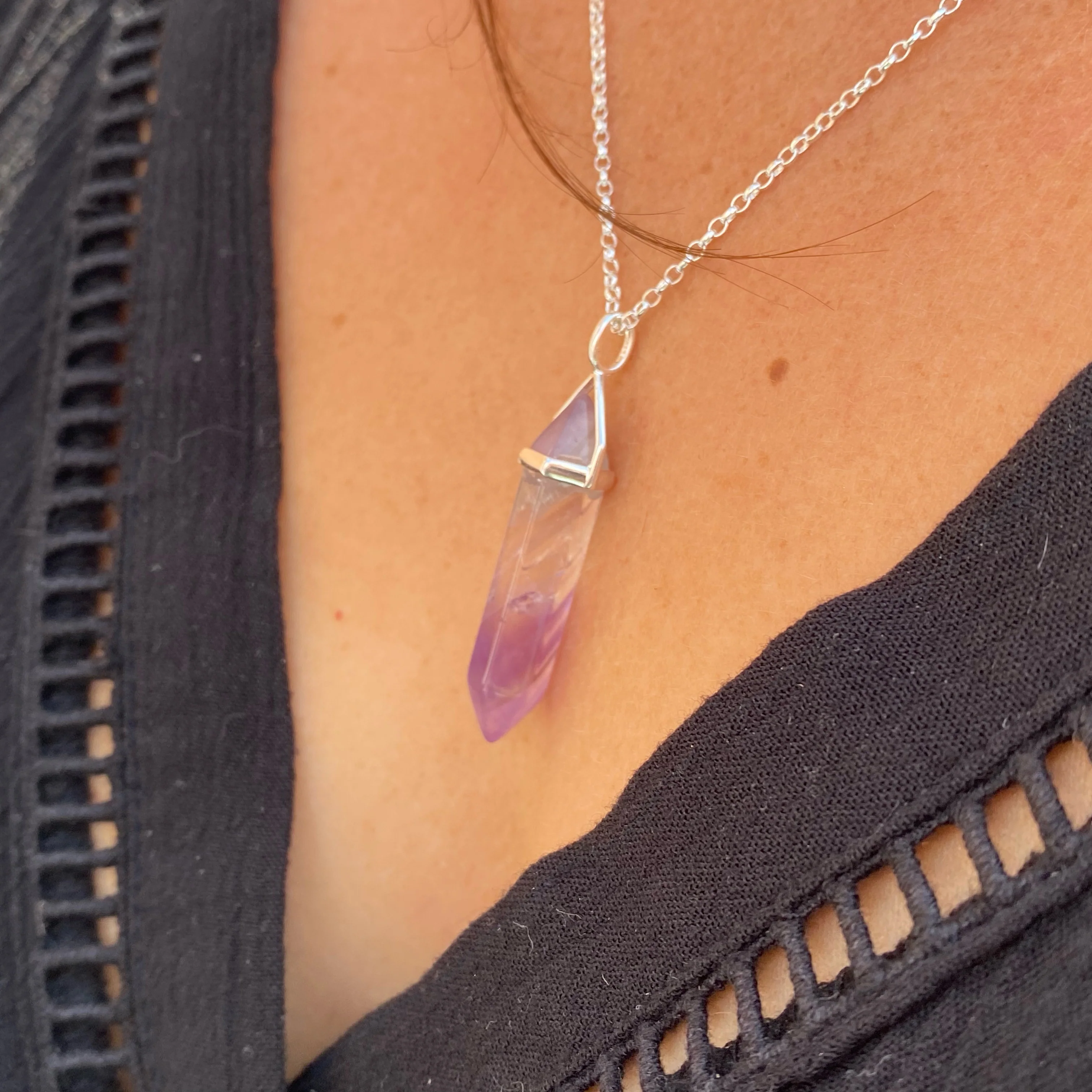 Peace Healing Crystal Necklace - Amethyst - Image 6