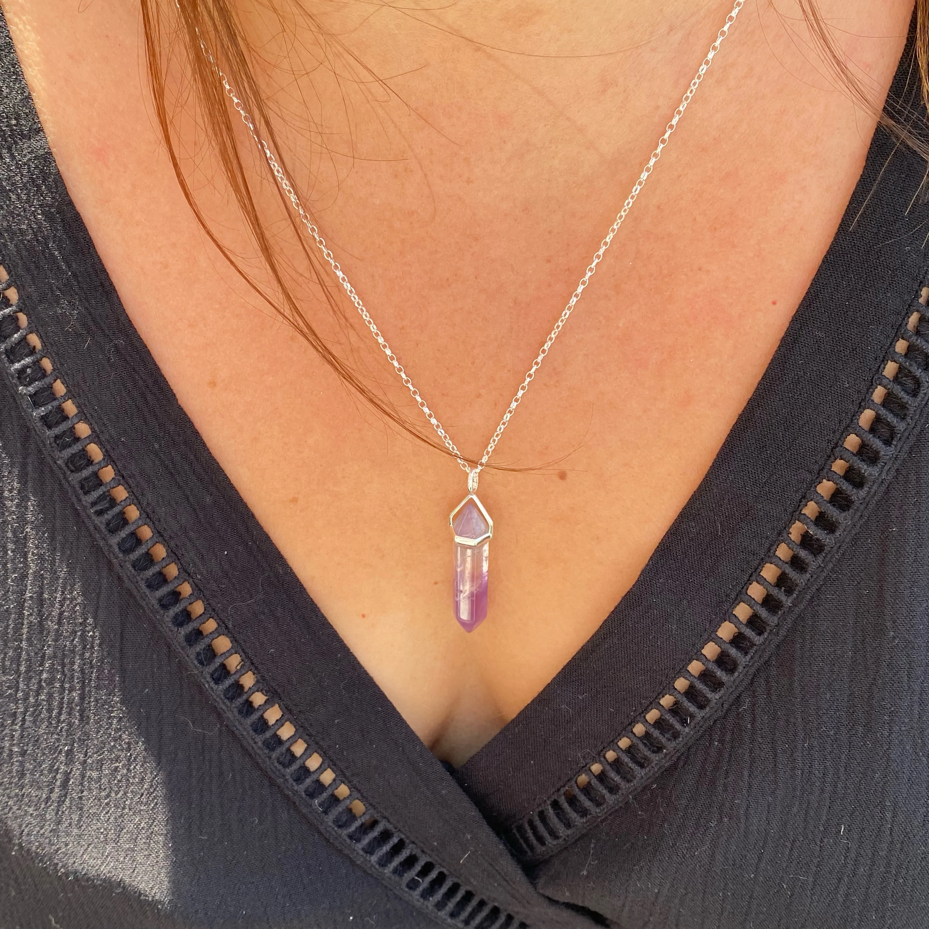 Peace Healing Crystal Necklace - Amethyst - Image 8