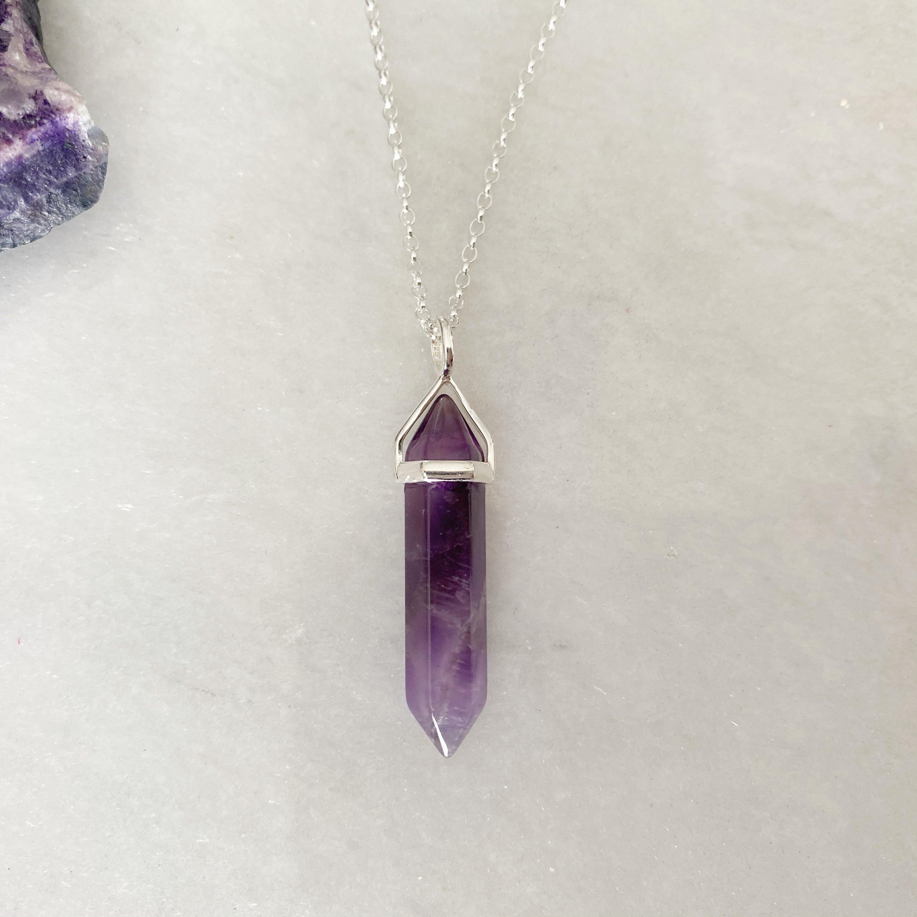 Peace Healing Crystal Necklace - Amethyst - Image 9