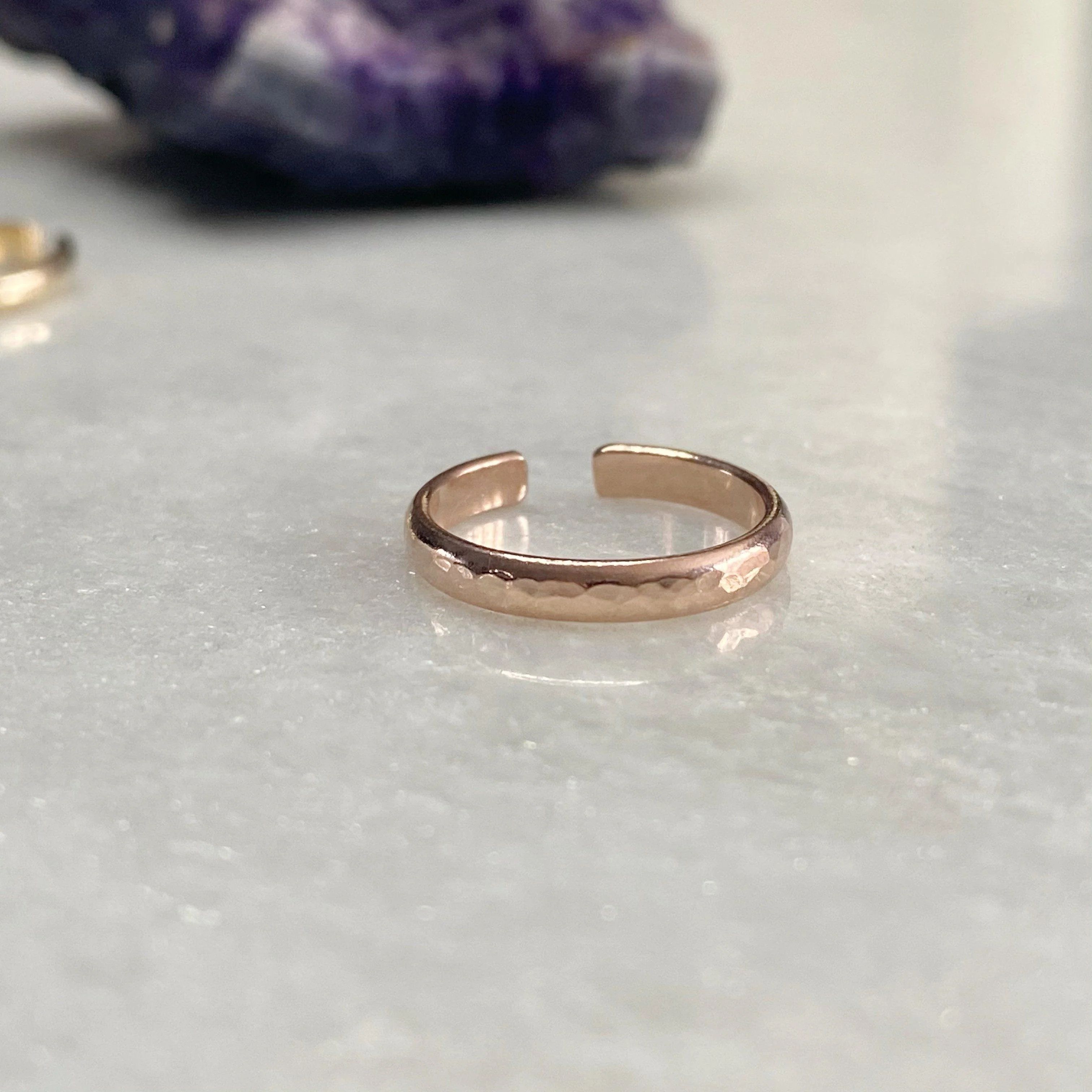 14K Filled Rose Gold Toe Ring - Image 6