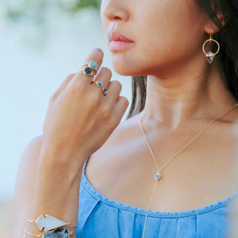 STERLING SILVER ALBATROSS EARRINGS - CRYSTAL QUARTZ - Image 13