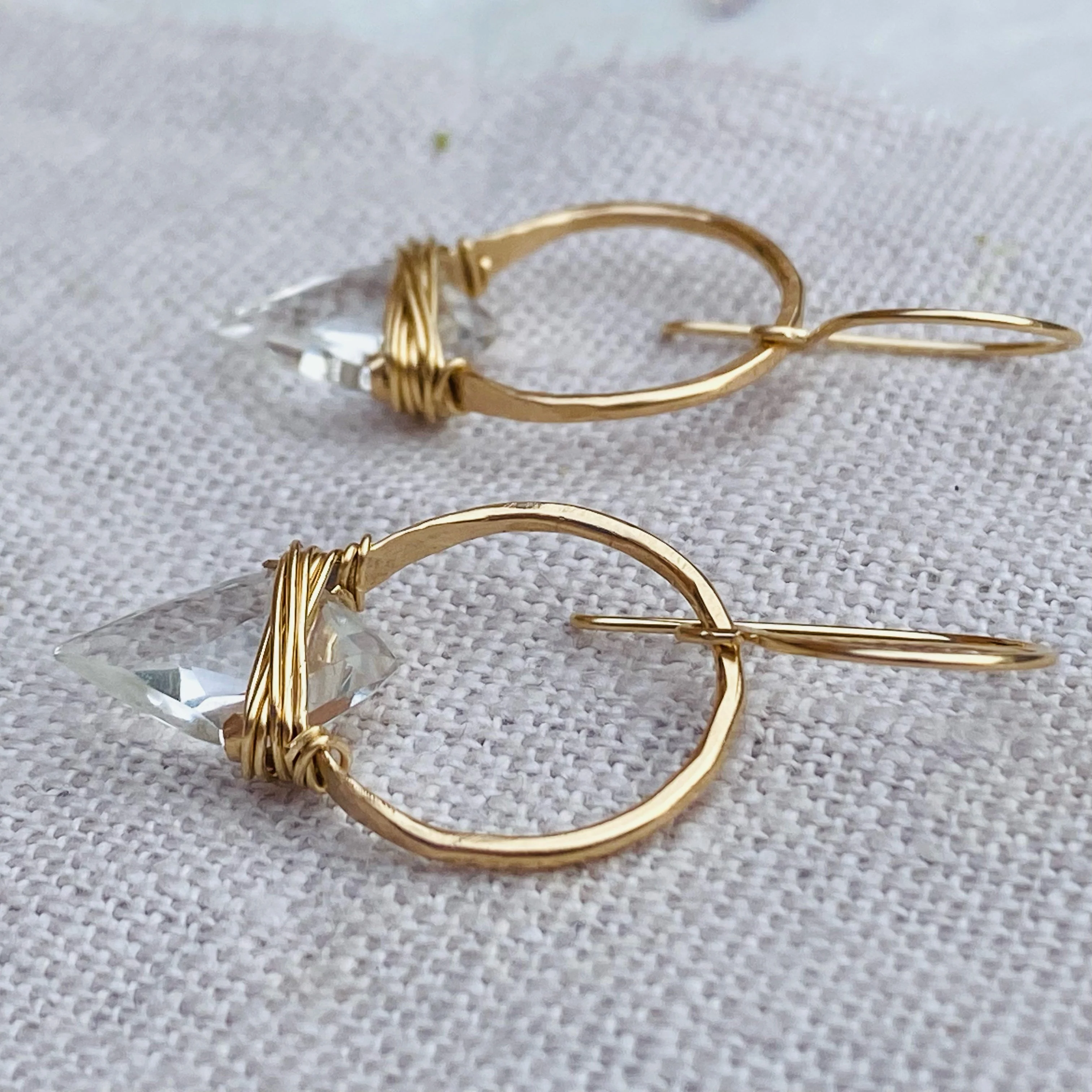 STERLING SILVER ALBATROSS EARRINGS - CRYSTAL QUARTZ - Image 14