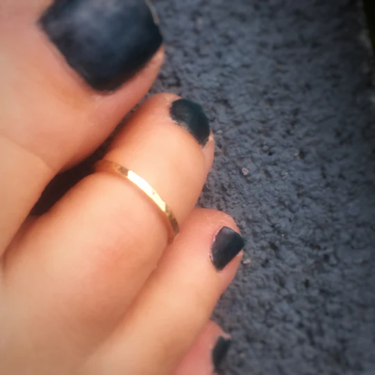 Skinny Square Rose Gold Toe Ring - Image 3