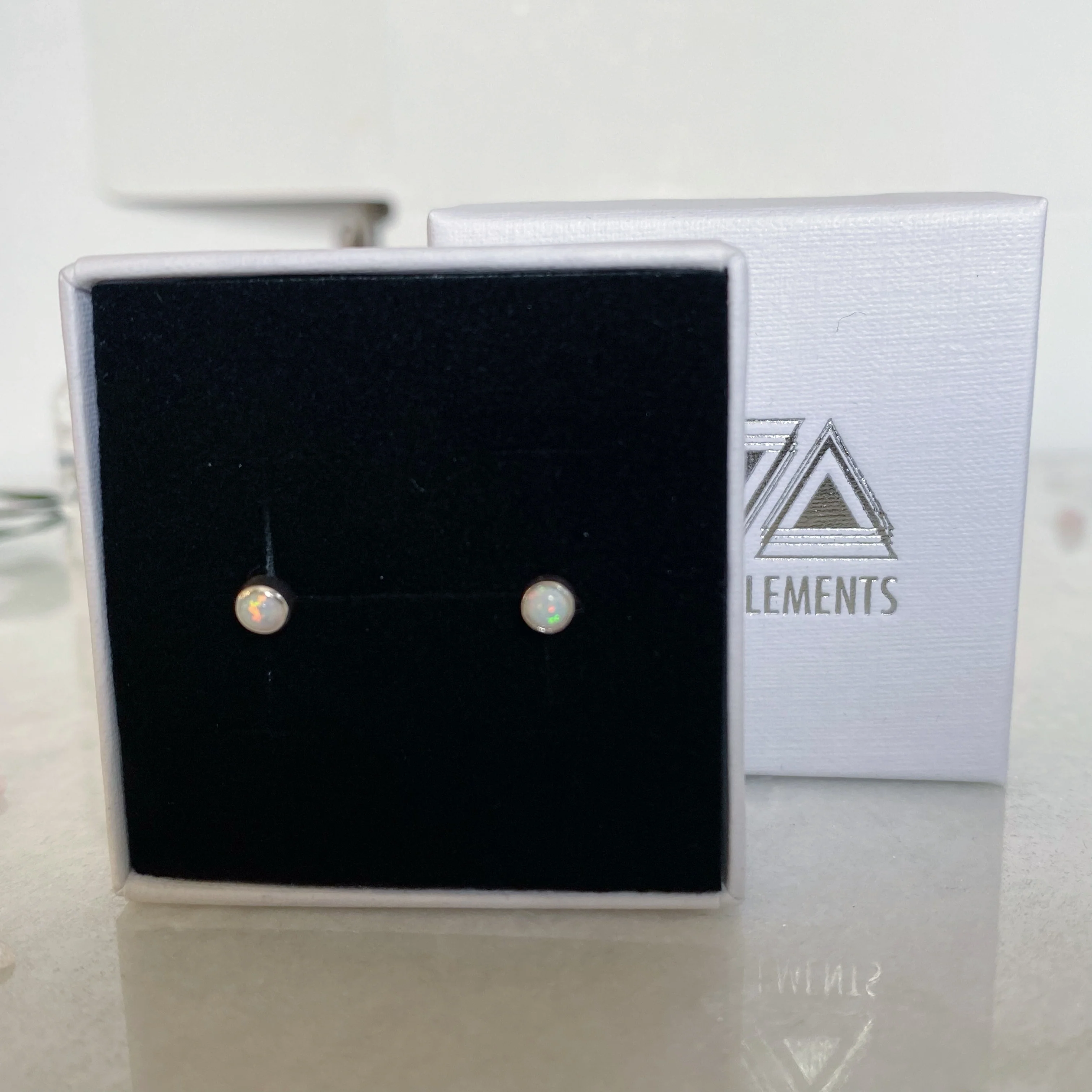 Tiny Opal Stud Earrings - Image 8