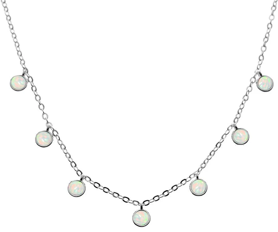 Blue Opal Droplet Necklace - Image 3